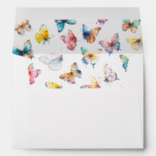 Enveloppe Beautiful Whimsical Butterfly Return Adresse