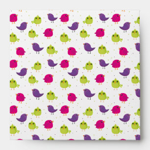 Enveloppe Beaux oiseaux colorés