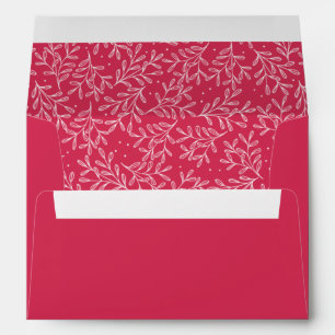 Enveloppe Bébé blanc rouge Faire-part de naissance