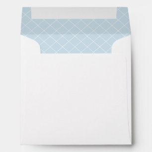 Enveloppe Bébé bleu géométrique
