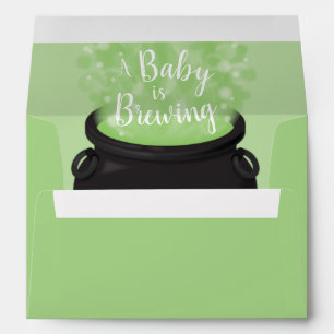 Enveloppe Bébé brasse Sorcière douche Halloween Cauldron