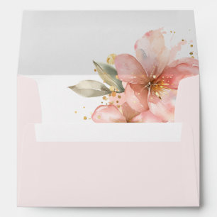 Enveloppe Bébé En Fleur Baby shower Floral Rose