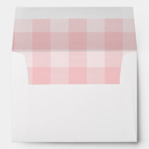 Enveloppe Bébé rose En vichy Faire-part de naissance moder