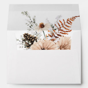 Enveloppe Beige & Pine Rustique Floral