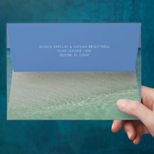 Enveloppe Belle photographie de plage Mariage de bord de mer