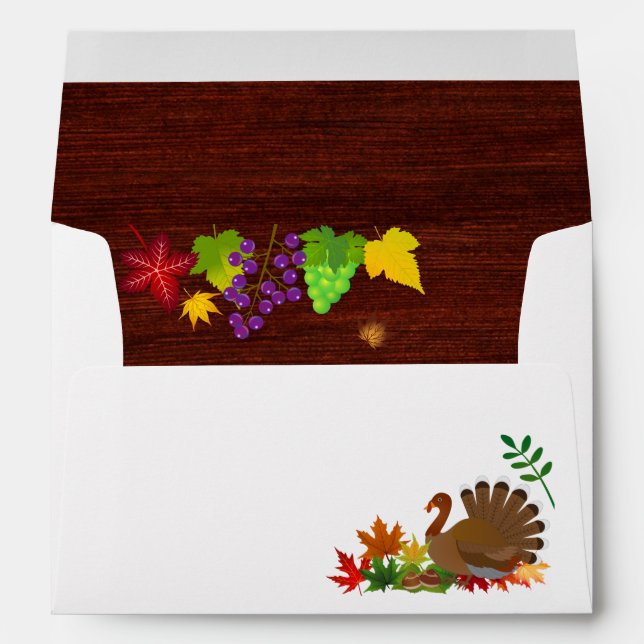 Enveloppe Belle récolte de Thanksgiving (Dos (Bas))