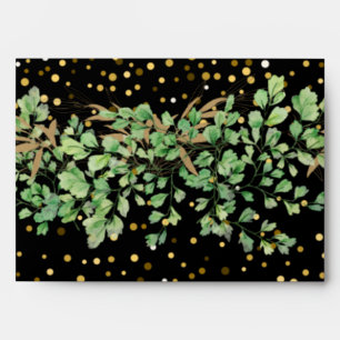 Enveloppe Belle verdure Noir Or