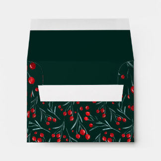 Enveloppe Berries Noël - Couleurs de Noël traditionnelles