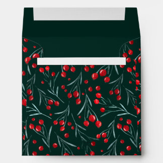 Enveloppe Berries Noël - Couleurs de Noël traditionnelles