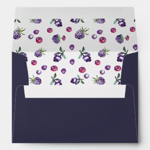 Enveloppe Berry Sweet Blueberry & Flowers Baby shower