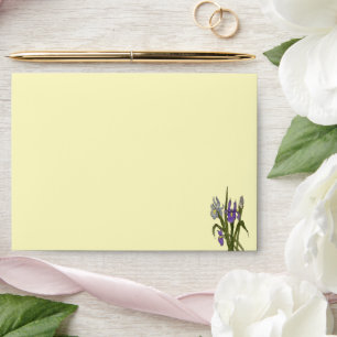 Enveloppe Beurre Jaune & Purple Iris Mariage d'aquarelle