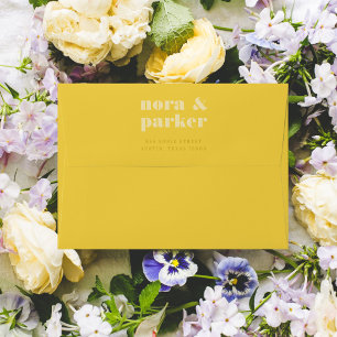 Enveloppe Beurre Yellow Simple Adresse de retour