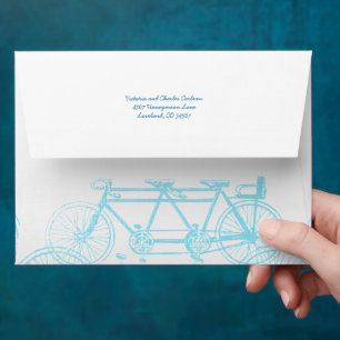 Enveloppe Bicyclette vintage bébé garçon douche Invitations