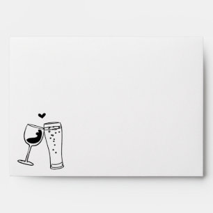 Enveloppe Bière et vin personnalisés Toast Kraft Papier