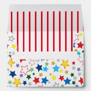 Enveloppe Big Top Carnival Carnaval Stars Stripes.