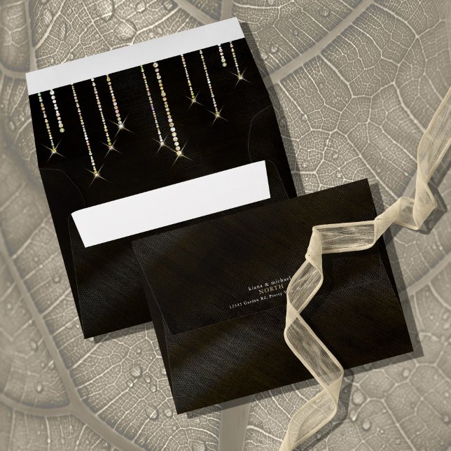 Enveloppe Bijoux Drop Mariage Gold ID830 (Interior/Back In Situ)