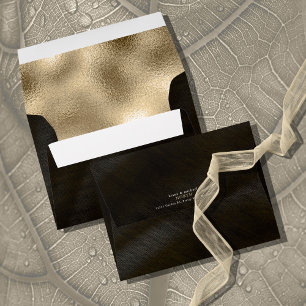 Enveloppe Bijoux feuille Mariage or V2 ID830