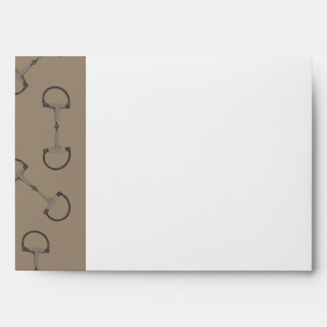 Enveloppe Bits équestres beiges (Devant)