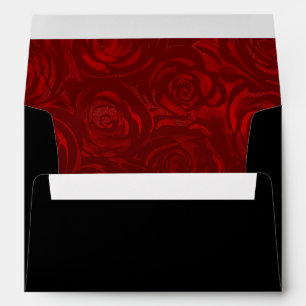 Enveloppe Black and Red Rose Goth Adresse de retour