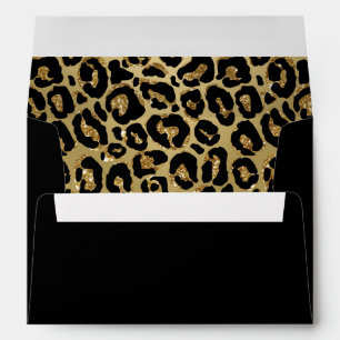 Enveloppe Black Gold Empreinte de léopard Poster de animal P