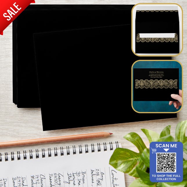 Enveloppe Black Gold Lace (Créateur téléchargé)