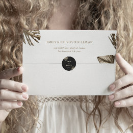 Enveloppe Black Gold Modern mariage élégant