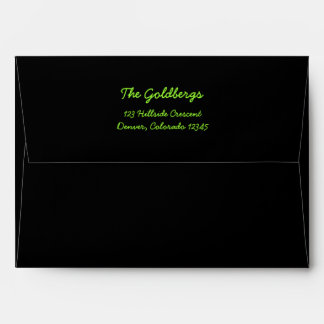 Enveloppe Black Lime Green A7