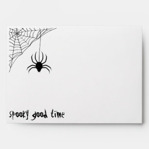 Enveloppe Black Spider et Web Halloween Party Invitation