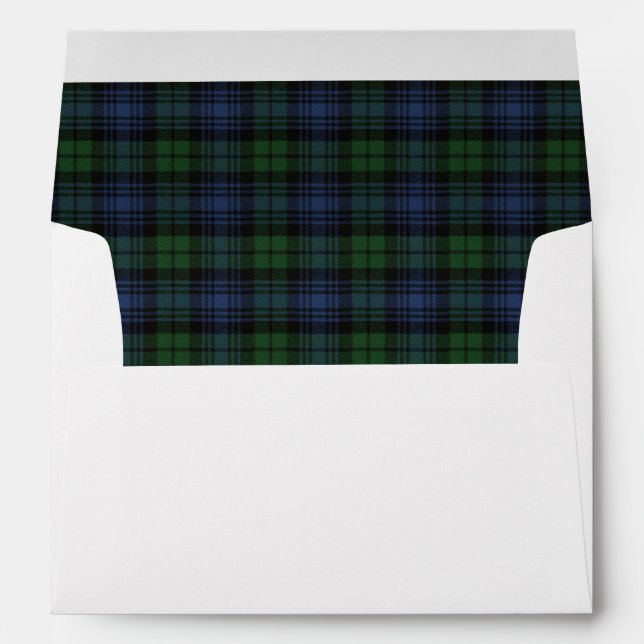 Enveloppe Black Watch Tartan antique (Dos (Bas))