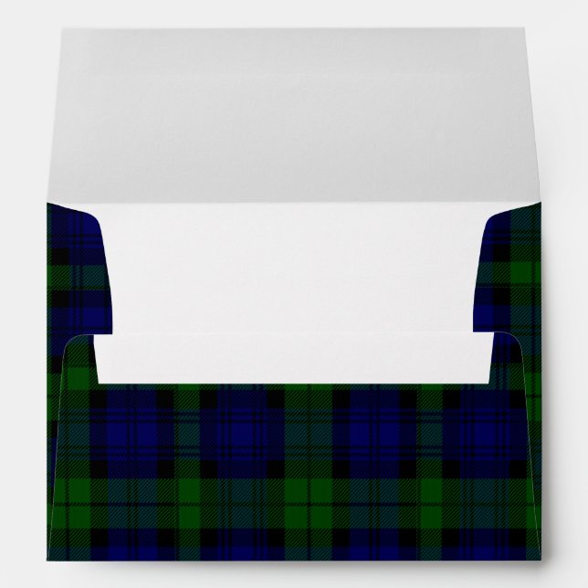 Enveloppe Black Watch Tartan bleu vert Plaid (Dos (Bas))