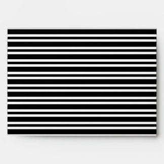 Enveloppe Black White Stripes Pattern