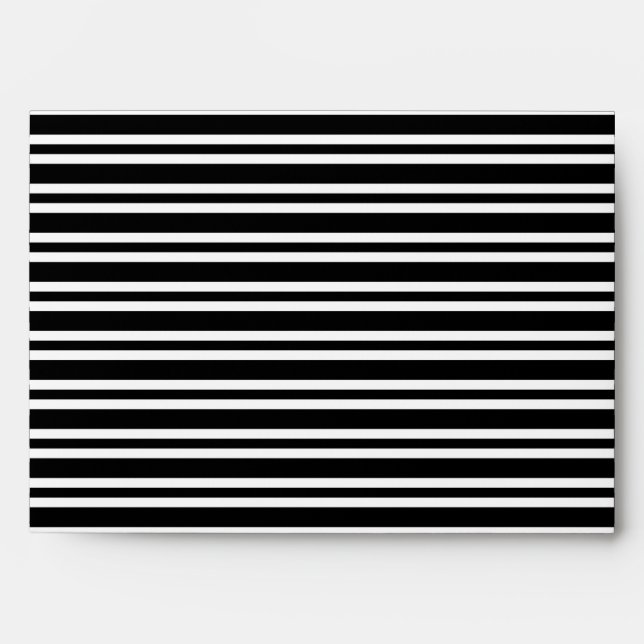Enveloppe Black White Stripes Pattern (Devant)