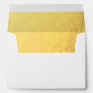 Enveloppe Blanc avec revêtement Or de luxe