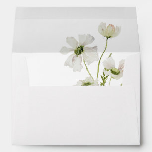 Enveloppe Blanc & Fleurs Jaunes 3