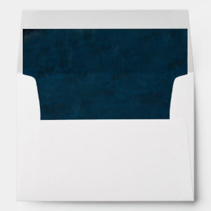 Enveloppe blanche - Bleu de minuit
