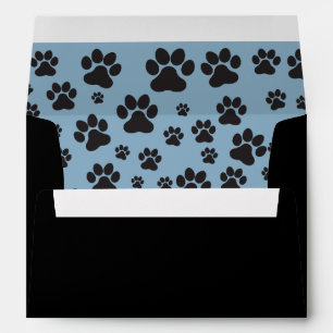 Enveloppe blanche bleue et noire