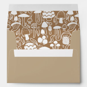 Enveloppe blanche Brown de champignons