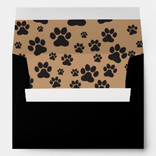 Enveloppe blanche brun et noire