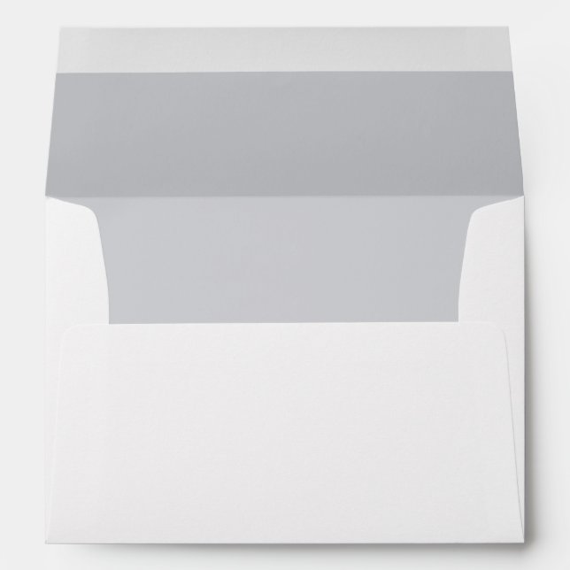 Enveloppe blanche, gris clair/argenté (Dos (Bas))