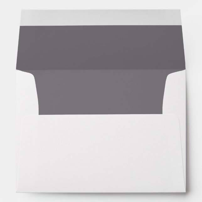 Enveloppe blanche, lin gris (Dos (Bas))
