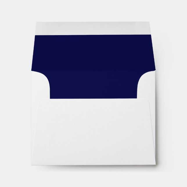 Enveloppe blanche, Navy Liner RSVP (Dos (Bas))