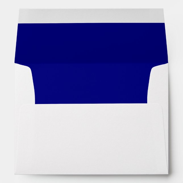 Enveloppe blanche, Royal Blue Liner (Dos (Bas))