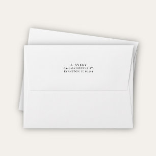 Enveloppe blanche simple classique Adresse de reto