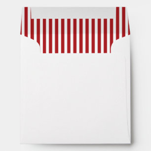 Enveloppe Blancs rouges en bande verticale