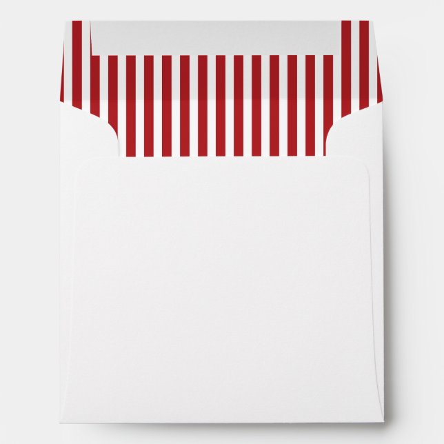 Enveloppe Blancs verticaux rouges (Dos (Bas))