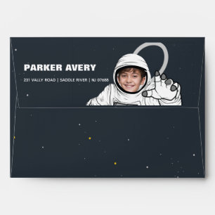 Enveloppe Blast Off Astronaut Photo Boy Anniversaire