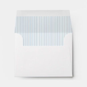 Enveloppe Bleu & Bleu Bande blanche Adresse de retour