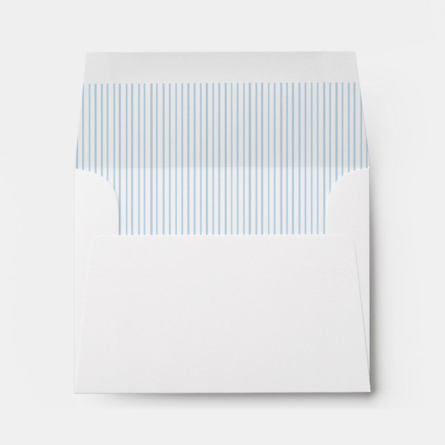 Enveloppe Bleu & Bleu Bande blanche Adresse de retour (Dos (Bas))