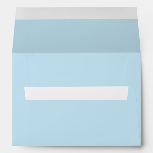 Enveloppe Bleu clair clair uni couleur claire (Dos (Bas))