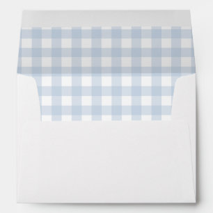 Enveloppe Bleu clair classique preppy bébé garçon douche Env
